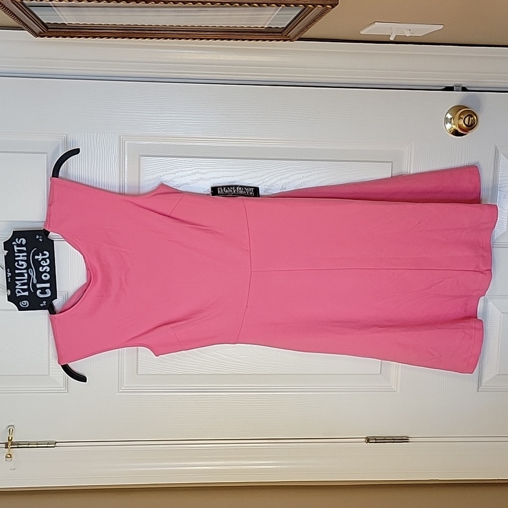 New York & Company Mini Dress XS Pink New Sleeveless Criss Cross Back